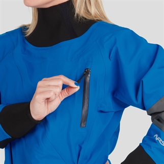 NRS Womens Explorer Semi-Dry Suit brystlomme blå